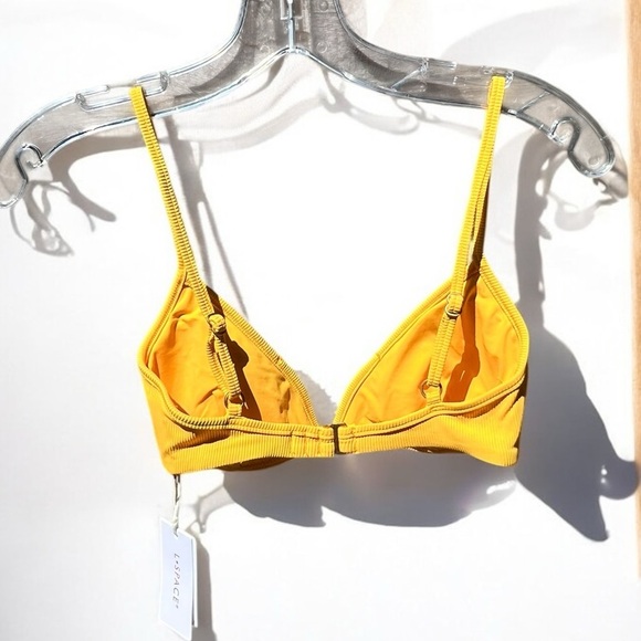🌻NEW w.tags L*Space Helena Sunshine Gold Ribbed Bikini Top | $99 Retail - Picture 5 of 10
